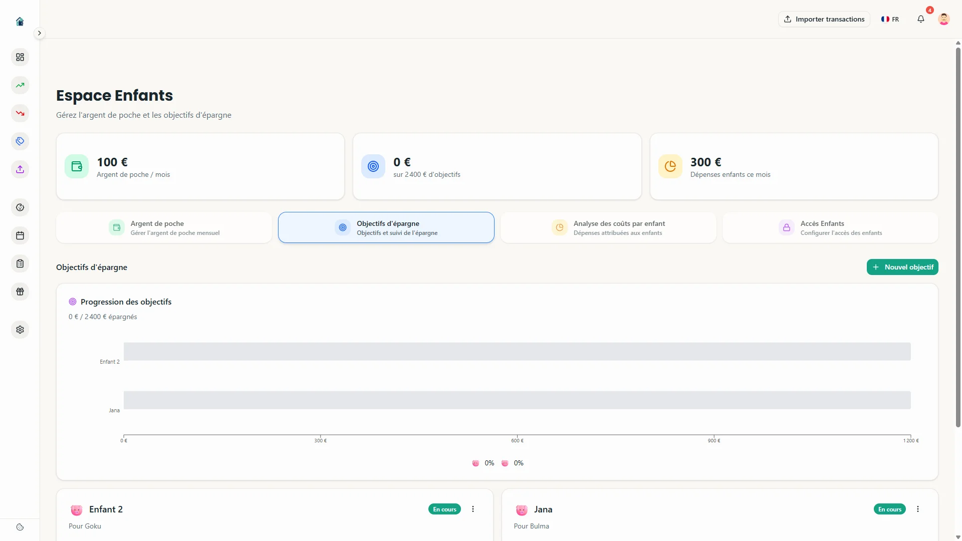 Setting a savings goal